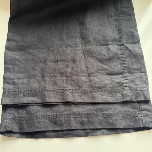 Juicy Couture Womens Black Linen Wide-Leg Pants Drawstring Pockets Size XL - Picture 8 of 8